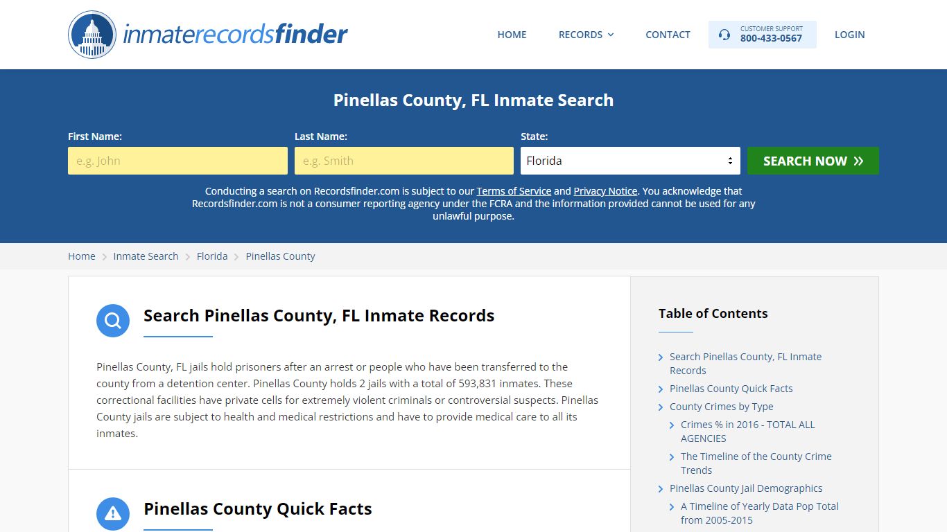 Pinellas County, FL Inmate Lookup & Jail Records Online